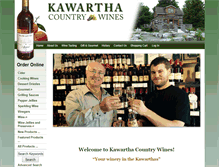 Tablet Screenshot of kawarthacountrywines.ca